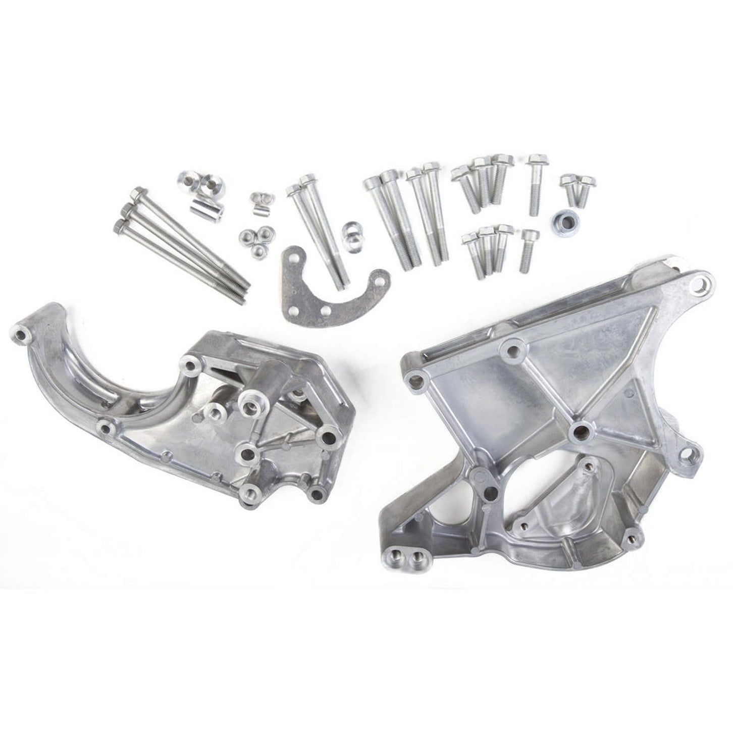Holley LS Accessory Drive Bracket-Passenger & Driver Side Brackets (Alt, P/S & A/C)-Fits Sanden SD508 or SD7 Comp.