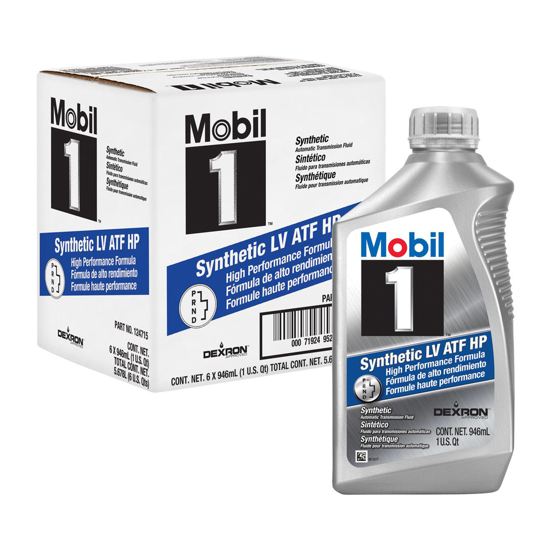 Mobil 1 LV ATF HP Synthetic Transmission Fluid - 1 Quart (Set of 6)