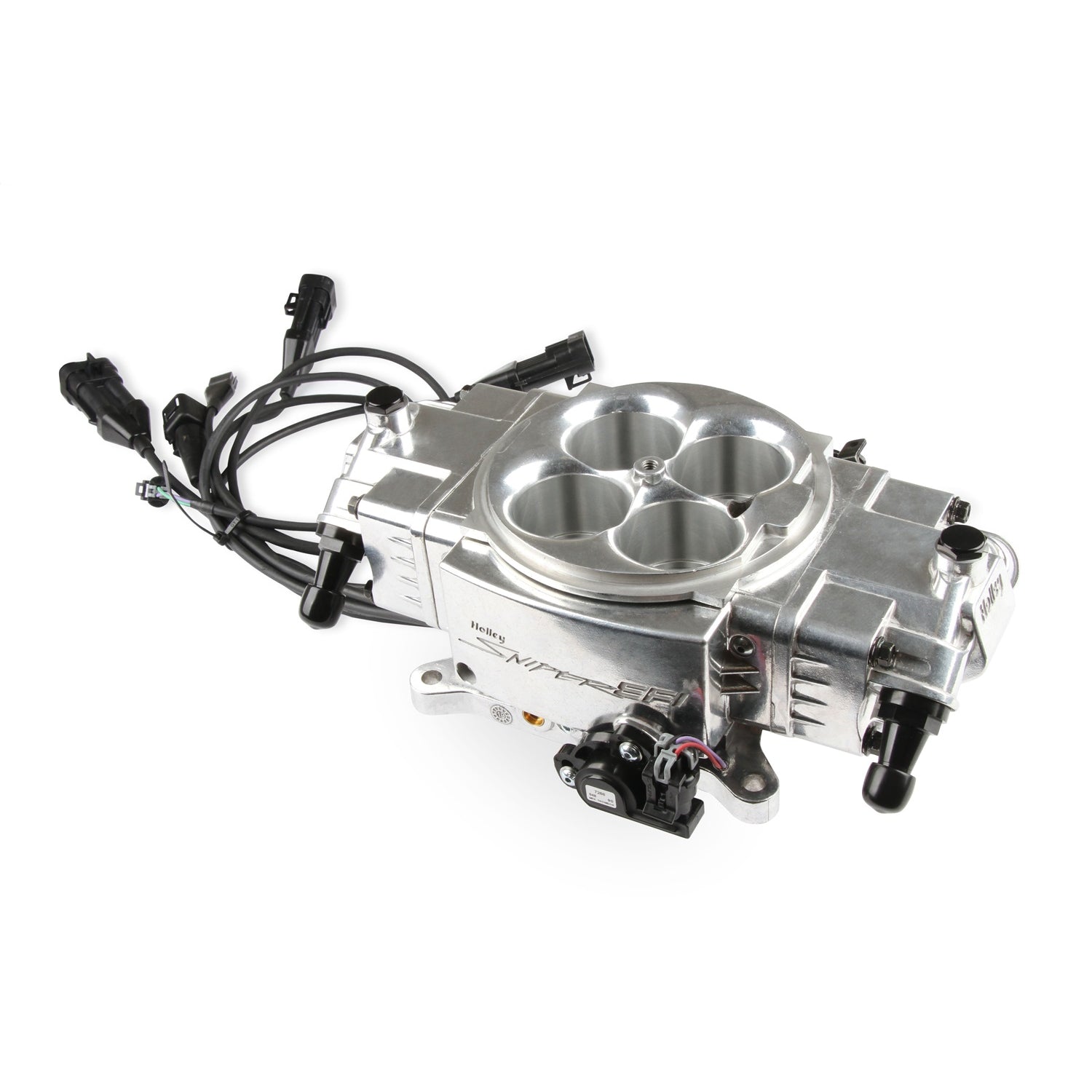 Sniper Stealth EFI Fuel Injection System - Master - Throttle Body - Square Bore - Aluminum - Polished