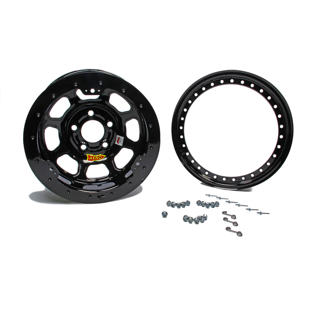 Aero 53 Series Rolled Beadlock Wheel - Black - 15" x 10" - 4" BS - 5 x 4.75" - 26 lbs.