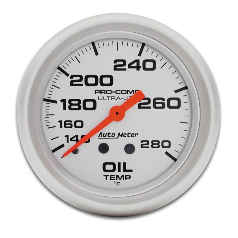 Auto Meter Ultra-Lite Oil Temperature Gauge - 2-5/8" - 140-280