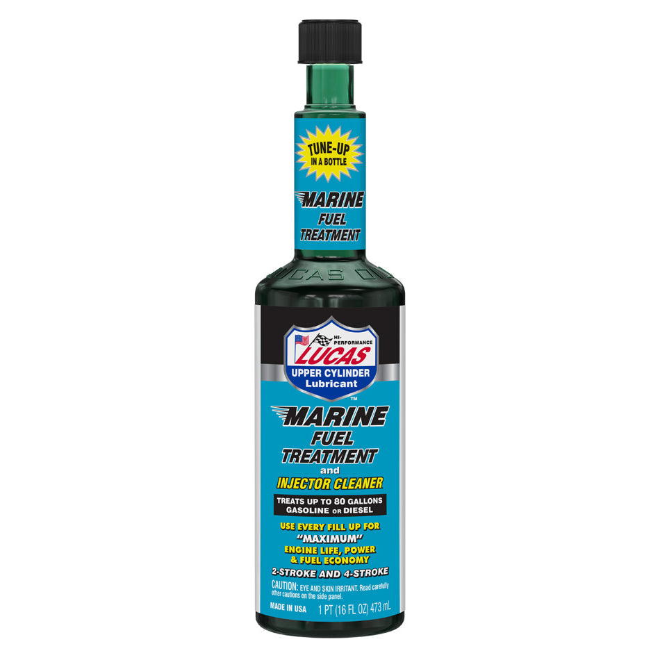 Lucas Marine Fuel Treatment and Injector Cleaner - System Cleaner - Corrosion Inhibitor - Lubricant - 16.00 oz Bottle - Gas