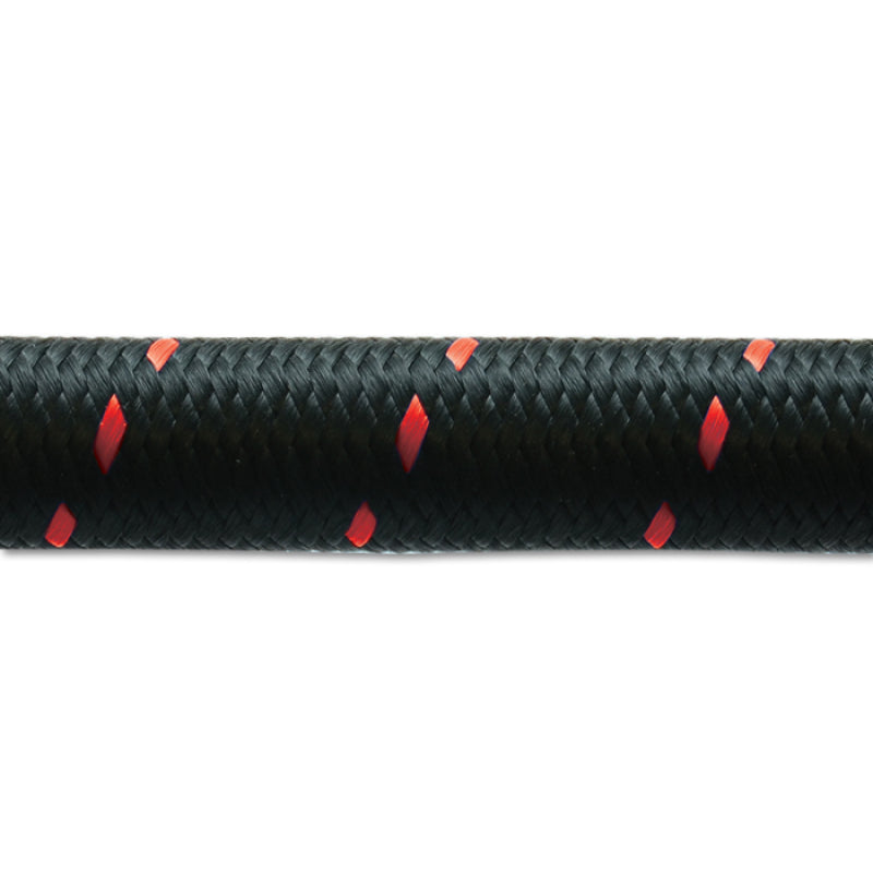 Vibrant Performance 20 Ft. Roll -12 Black Red Nylon Braided Flex Hose