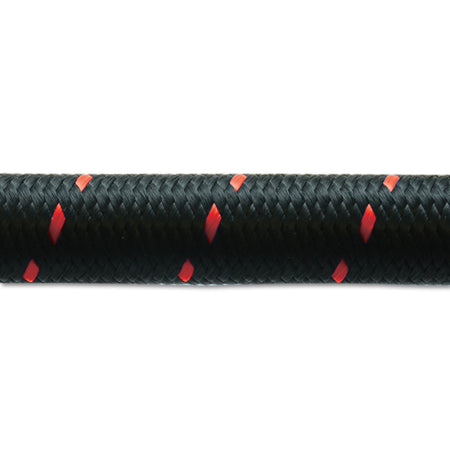 Vibrant Performance 20 Ft. Roll -12 Black Red Nylon Braided Flex Hose