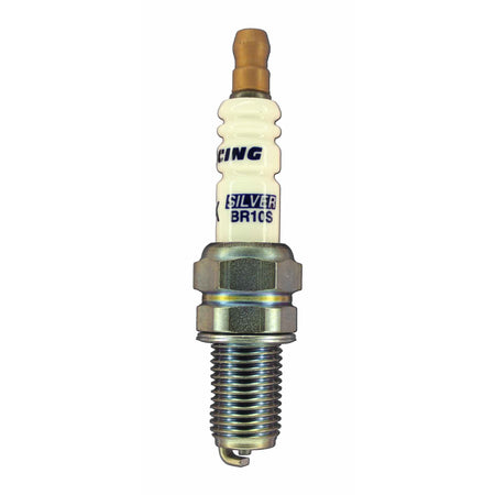 Brisk Silver Racing Spark Plug - 12 mm Thread - 19 mm R - Heat Range 10 - Gasket Seat - Resistor BR10S