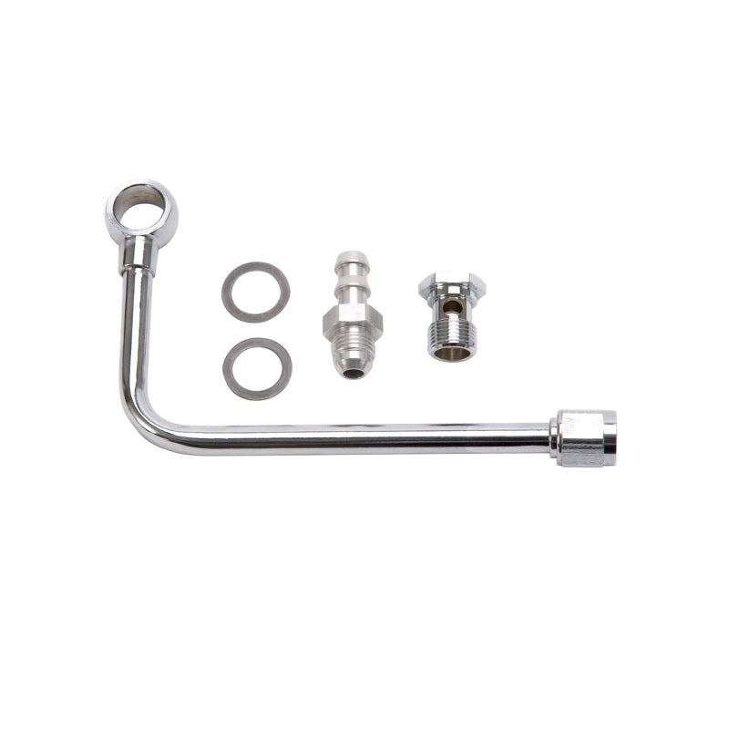 Edelbrock Single-Feed Fuel Line Kit - Chrome