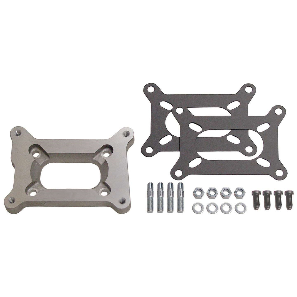 Trans-Dapt Carburetor Adapter - Open - Holley 2-Barrel to Rochester 2-Barrel - Gasket/Hardware - Aluminum