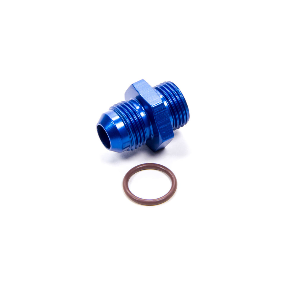 Fragola 8 AN Male to 8 AN Male O-Ring Straight Adapter - Blue Anodized