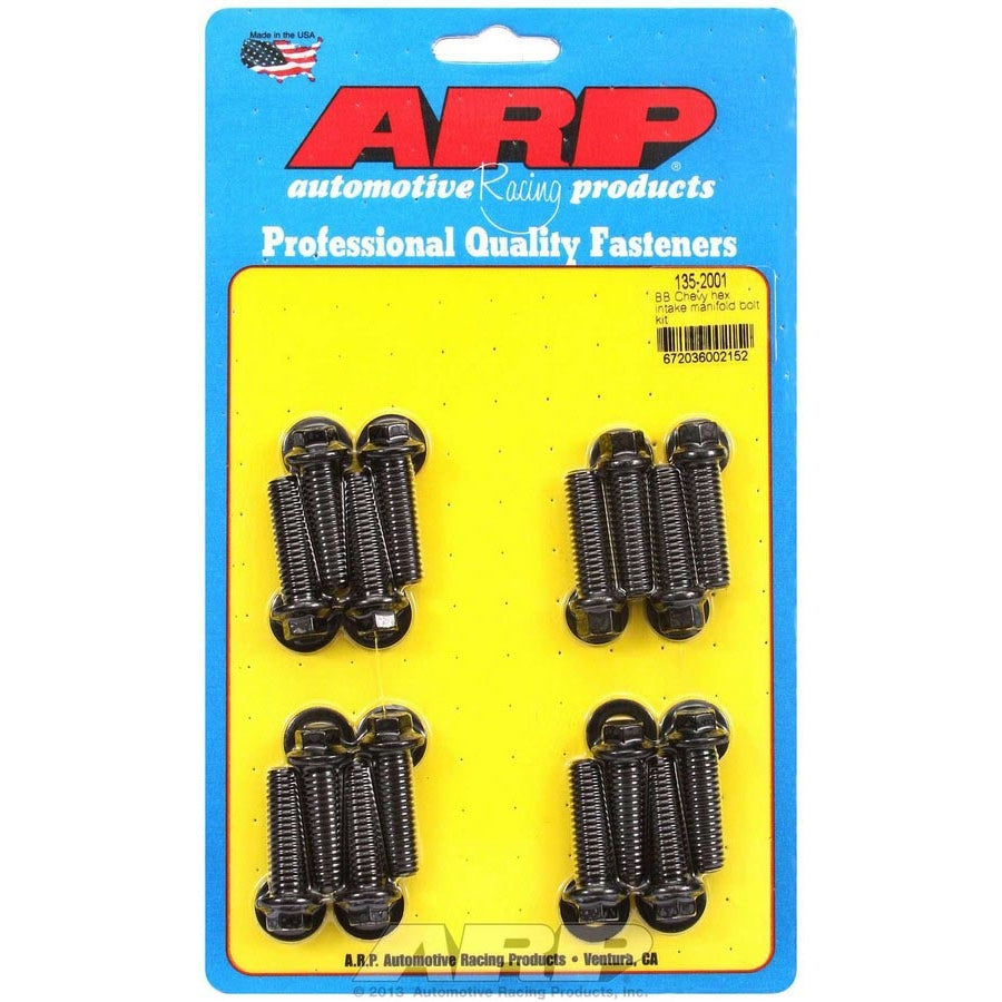 ARP Intake Manifold Bolt Kit - Hex Head - Chromoly - Black Oxide - Big Block Chevy 135-2001