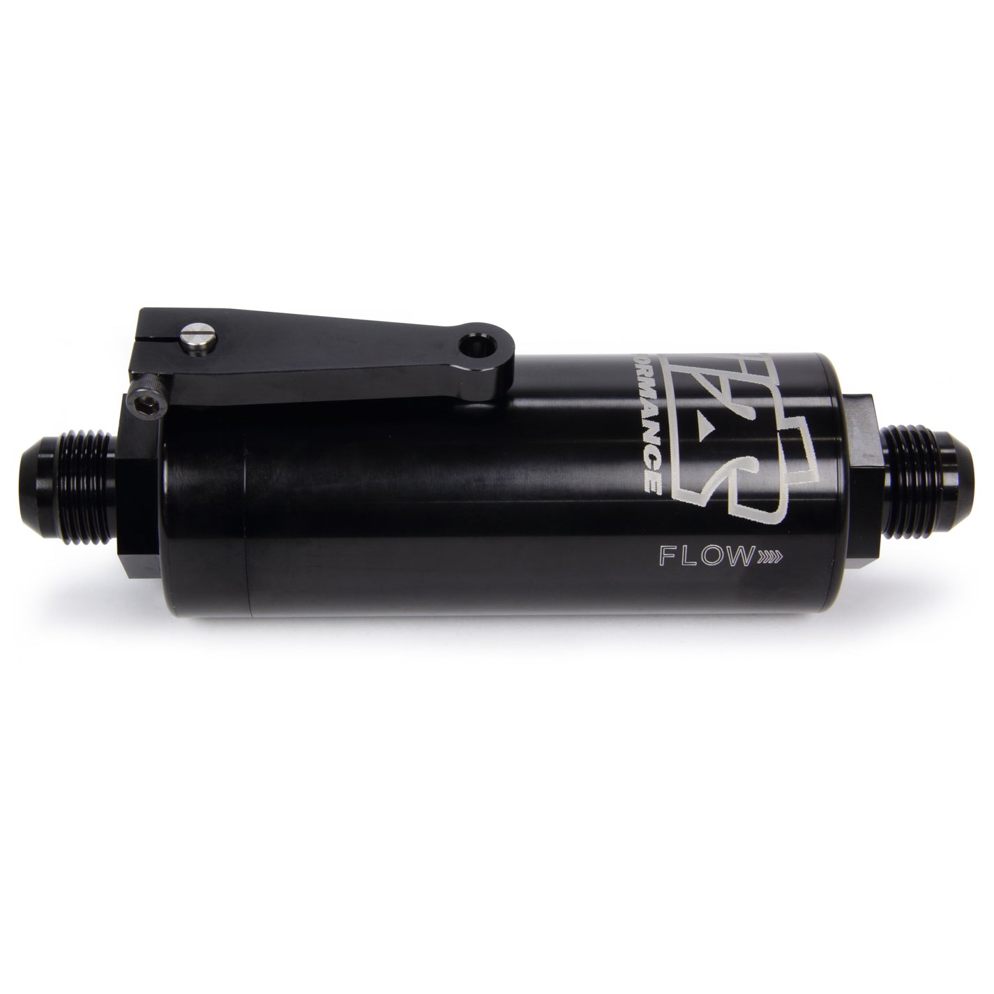 Ti22 10 AN Fuel Filter With Shutoff Black 100 Micron