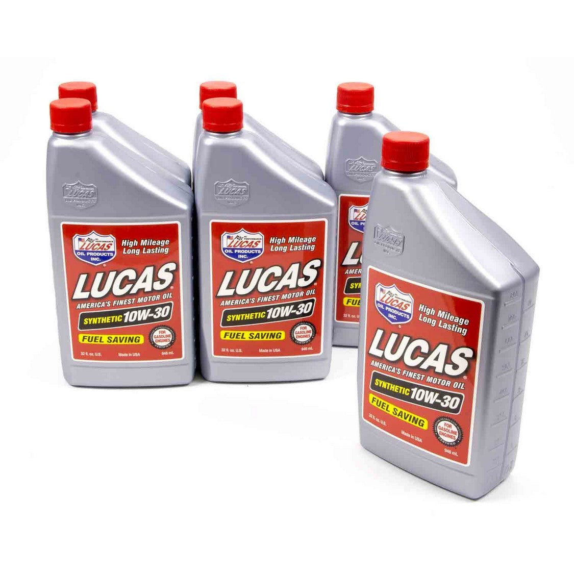 Lucas Oil Products 10W30 Motor Oil Synthetic 1 qt - Set of 6