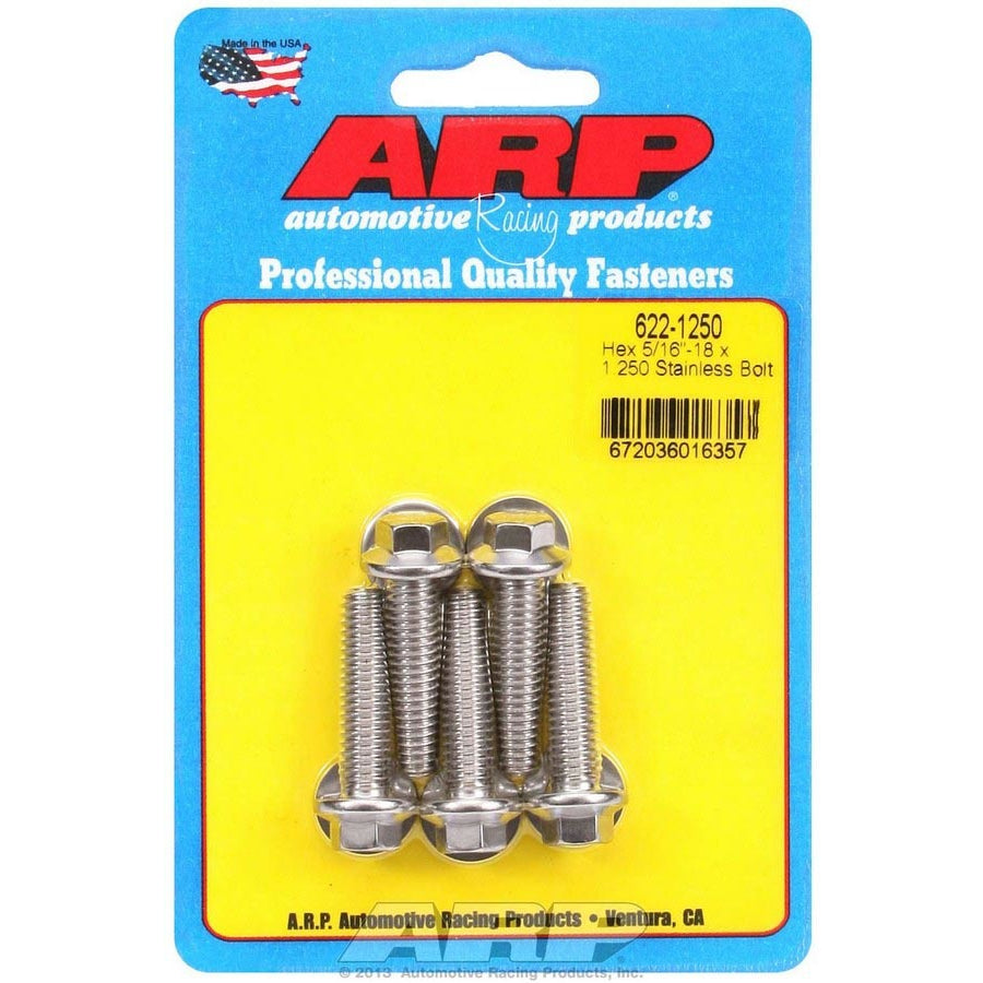 ARP Stainless Steel Bolt Kit - 6 Point (5) 5/16-18 x 1.250