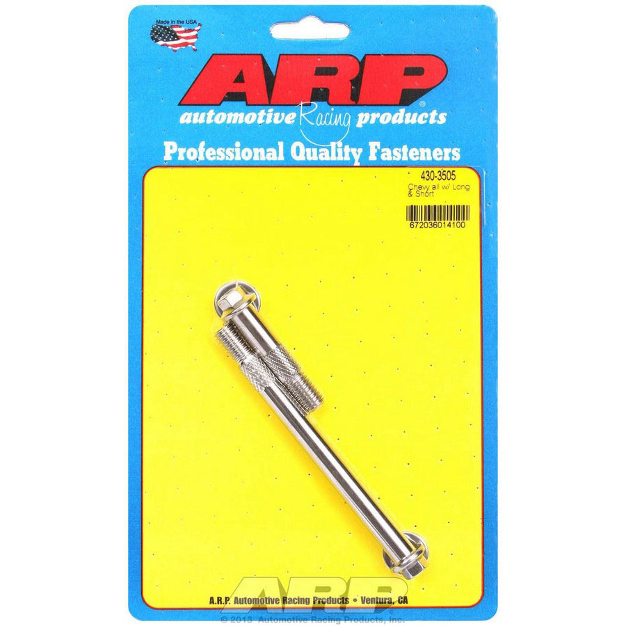 ARP Stainless Steel Starter Bolt Kit - All Chevy w/ Long and Short 1.880" & 4.450" - Hex