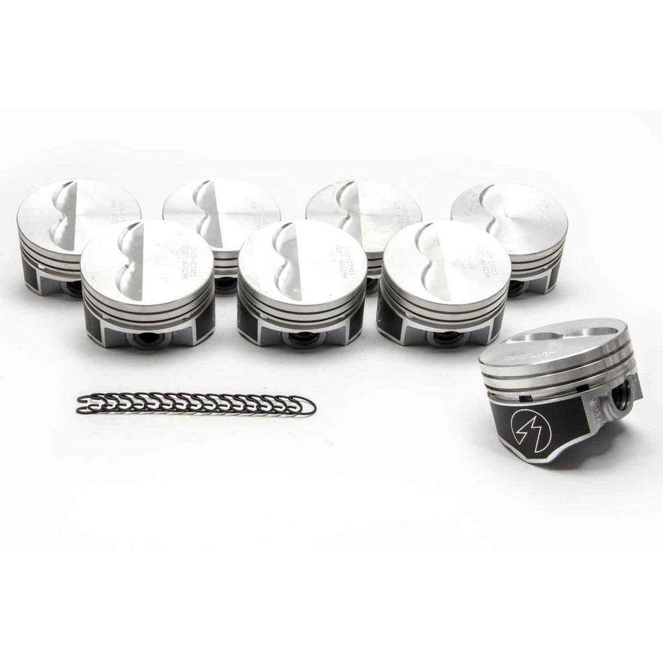 Speed Pro Hypereutectic Piston - 4.030 in Bore - 5/64 x 5/64 x 3/16 in Ring Grooves - Minus 5.00 cc - Coated Skirt - Small Block Chevy - Set of 8 H631CP30