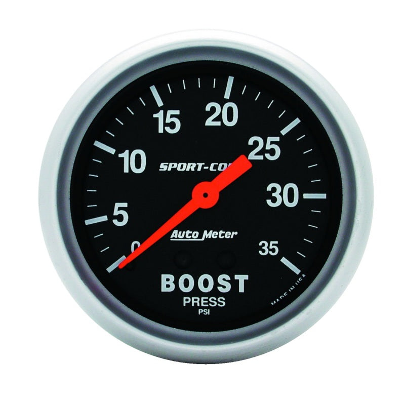 Auto Meter Sport-Comp Mechanical Boost Gauge - 2-5/8 in.