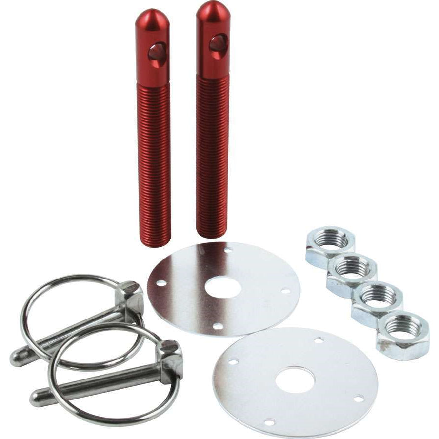 Allstar Performance Aluminum Hood Pin Kit - Red - 1/2" Diameter