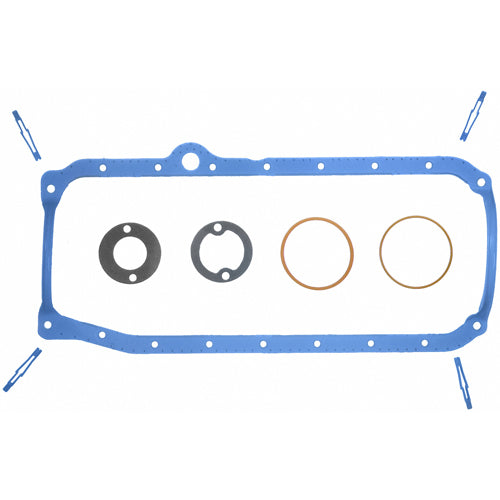 Fel-Pro 1-Piece Oil Pan Gasket - Steel Core Silicone Rubber - Small Block Chevy OS34500R