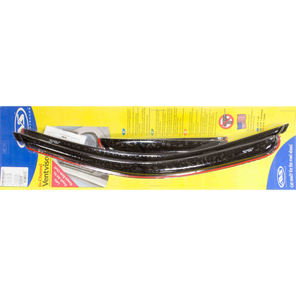 Auto Ventshade Front / Rear In-Channel Ventvisor - Stick-On - Dark Smoke - Extended Cab - GM Fullsize Truck 2011-13