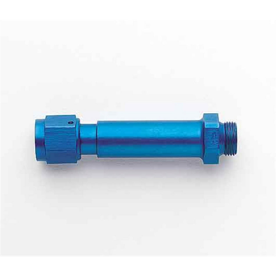 Aeroquip 6 AN Female Swivel to 9/16-24 in Male Straight Adapter - Blue Anodized