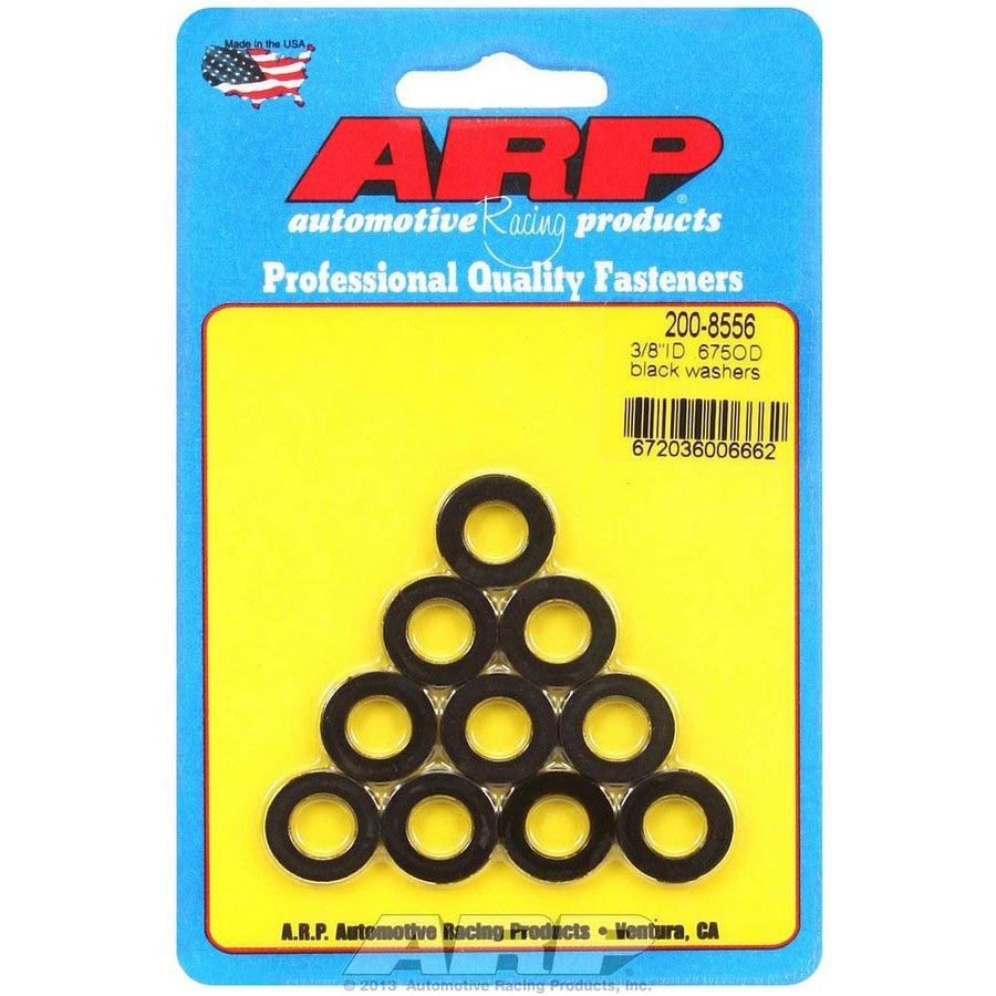 ARP Black Washers - 3/8 ID x .675 OD (10)