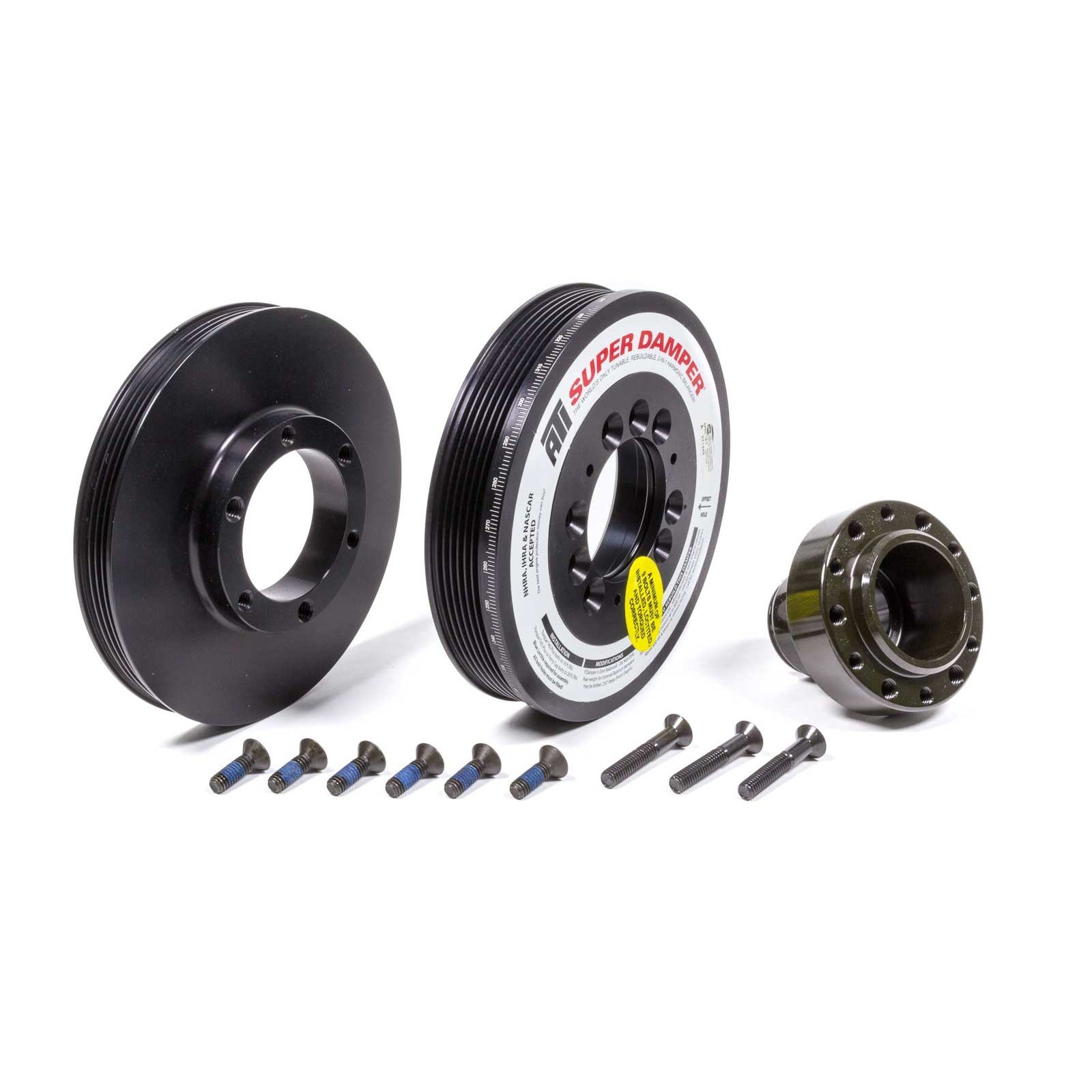 ATI Serpentine SFI 18.1 Super Damper - 7.480 in OD - Black - Internal Balance - GM LS-Series 917266