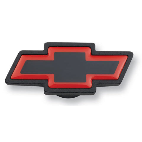 Proform Chevy Bowtie Air Cleaner Nut - 1/4-20 and 5/16-18 in Thread - Black / Red Bowtie Logo - Black Paint