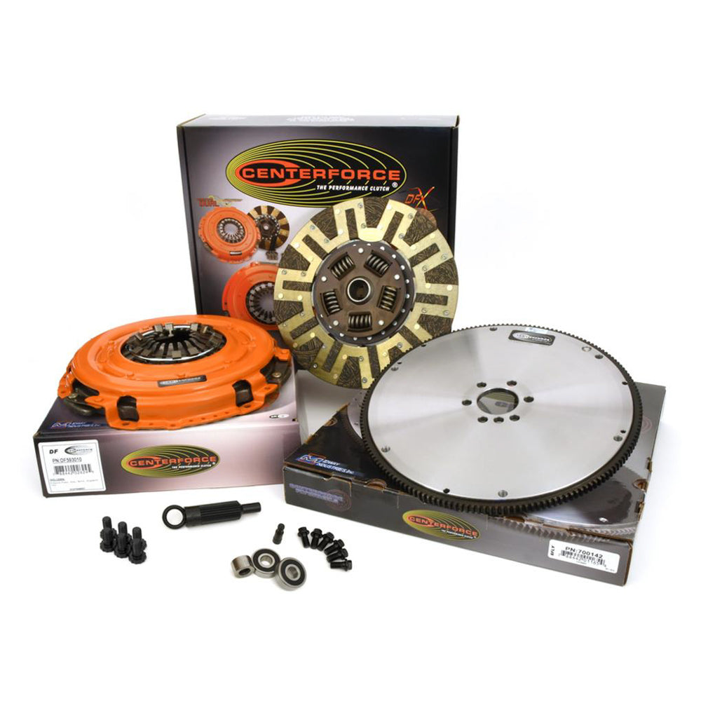 Centerforce Dual Friction 12 in Diameter Clutch Kit - 1-1/8 in x 26 Spline - Sprung Hub - Organic/Carbon - GM LS-Series