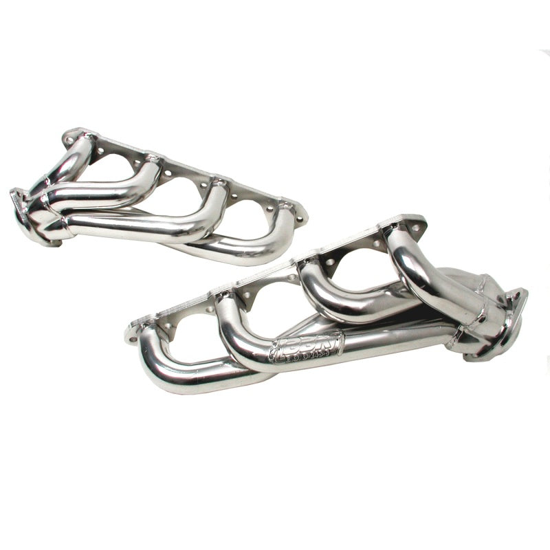 BBK Performance Tuned Length Shorty Headers - 1.625 in Primary - Stock Collector Flange - Metallic Ceramic - Small Block Ford - Ford Mustang 1986-93 - Pair
