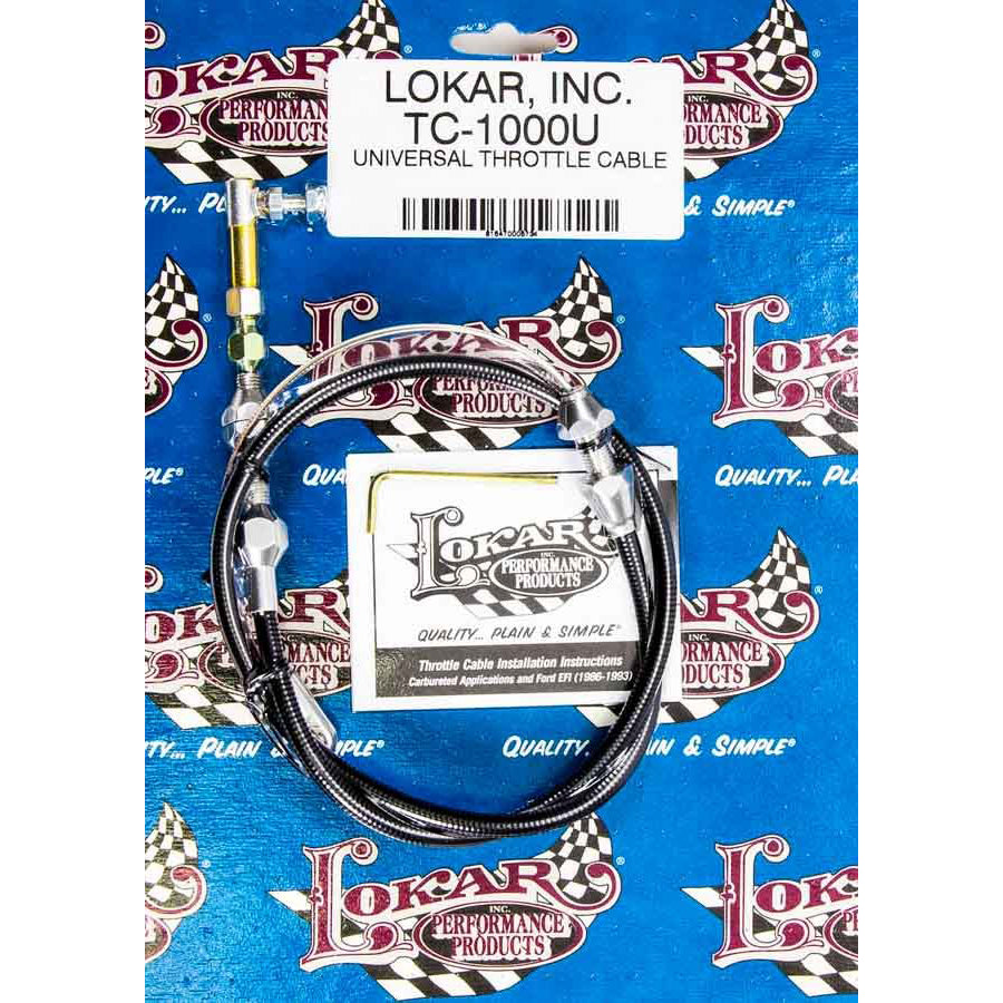 Lokar Hi-Tech Throttle Cable - 3 Ft. Long - - Black Polyurethane Housing