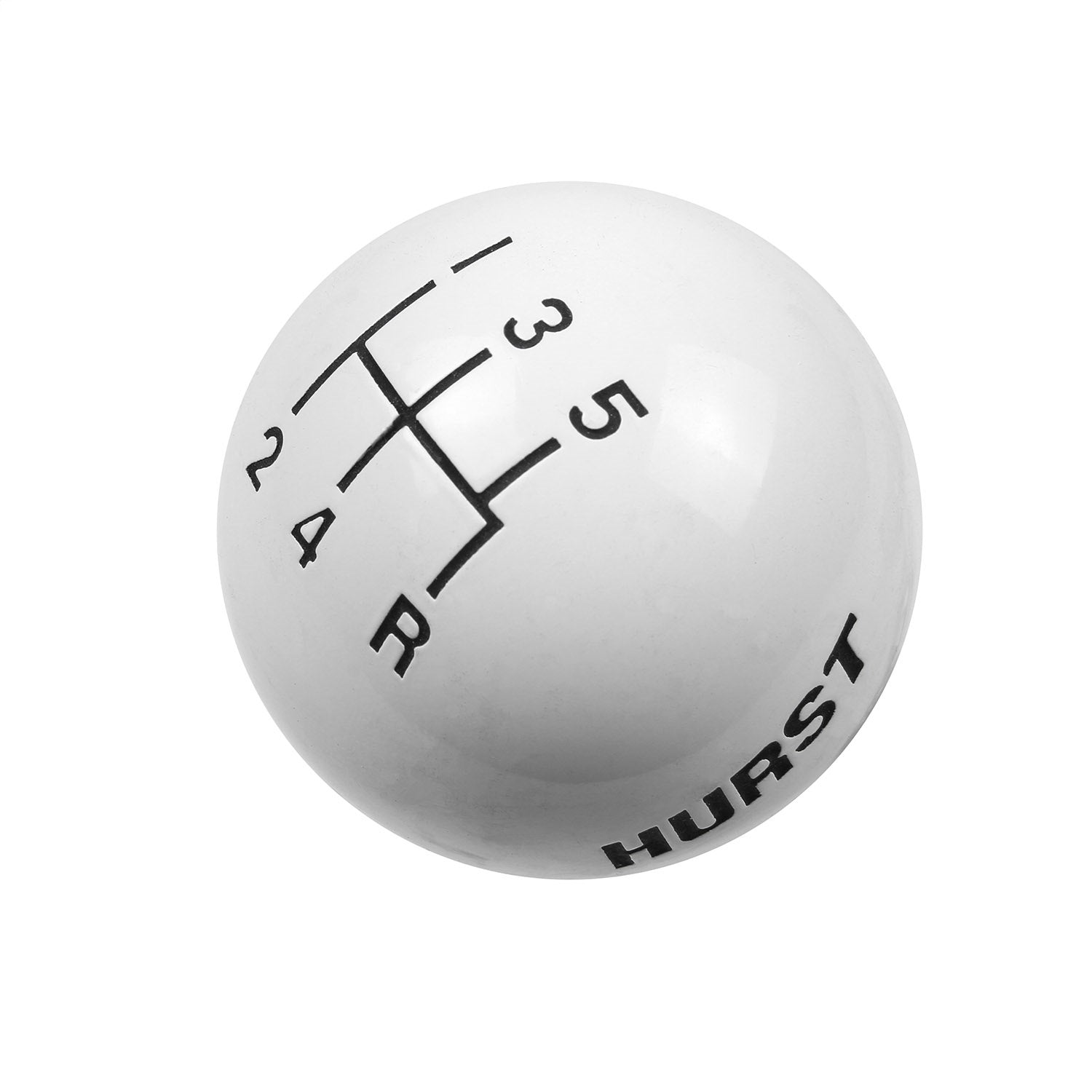 Hurst Shifter Knob - White 5 Speed 3/8-16 Threads