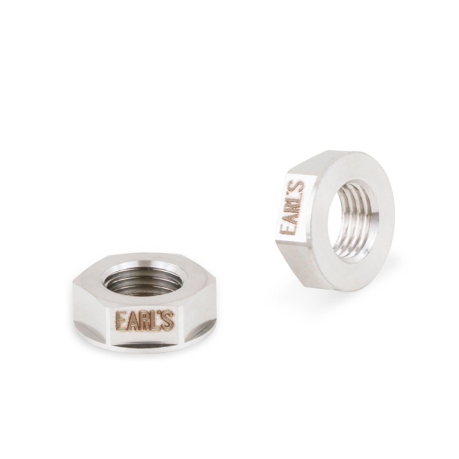 Earl's Bulkhead Fitting Nut - 3 AN - Stainless - Natural (Pair)
