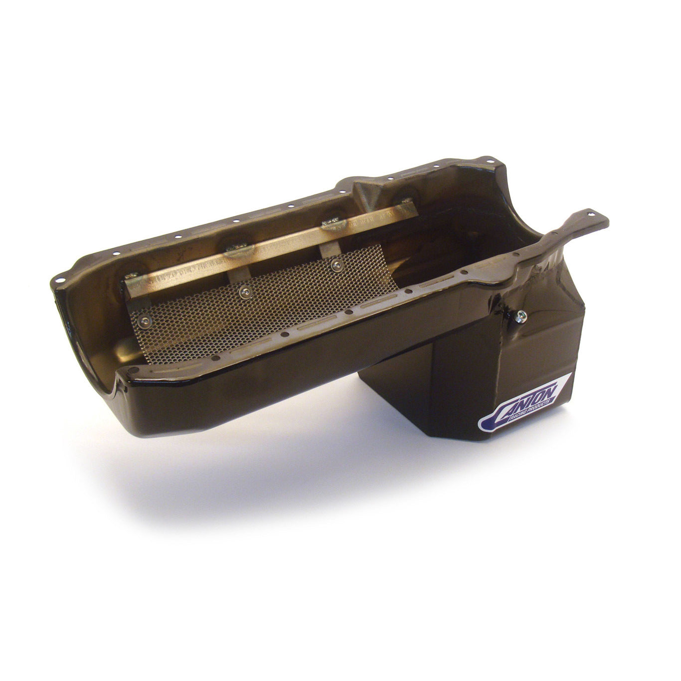 Canton Truck Rear Sump Oil Pan - 7 Quart - 10 in Deep - Cadmium - 1 Piece Seal - S-10 Engine Swap - Small Block Chevy