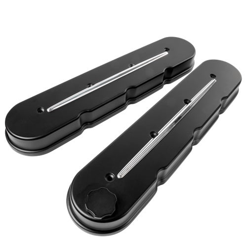 Billet Specialties LS Streamline Valve Covers Satin Black