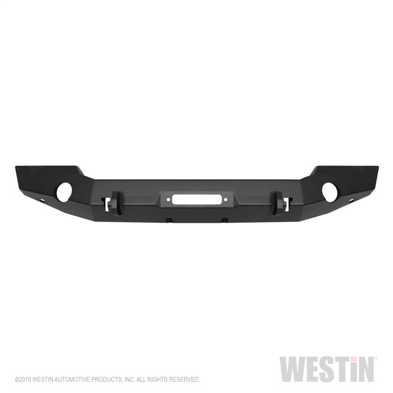 Westin WJ2 Full Width Front Bumper - Steel - Black Powder Coat - Jeep Wrangler JL 2018