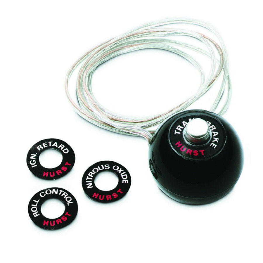 Hurst Shift Knob w/ 12 Volt Switch - Black - 7/16-20 Threads