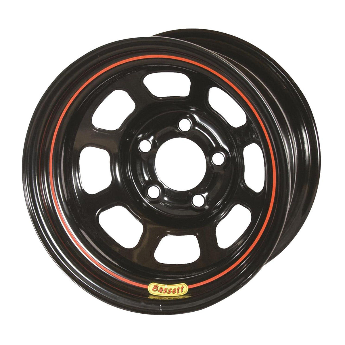 Bassett DOT Street Legal Wheel - 15 x 7 in - 3.000 in Backspace - 4 x 100 mm Bolt Pattern - Black