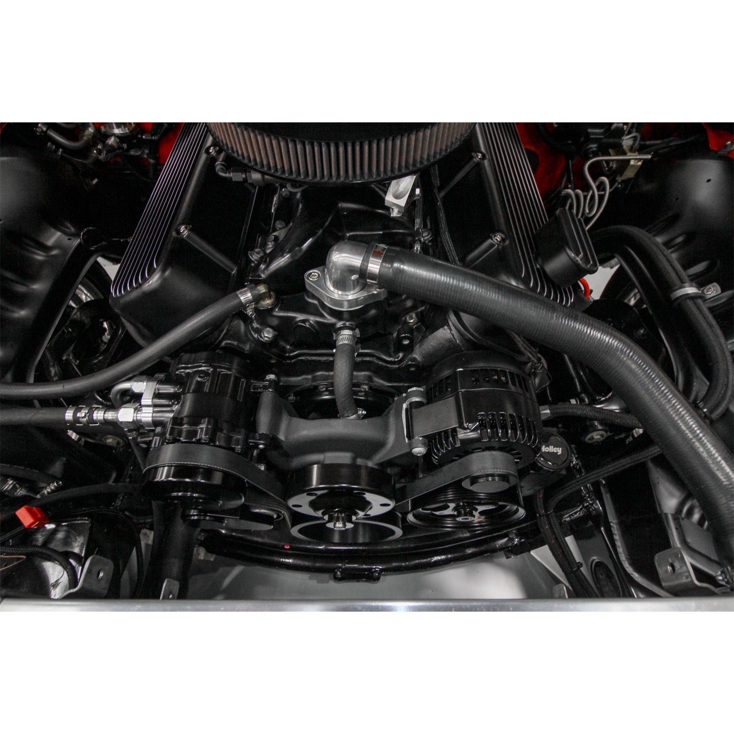 Holley 6-Rib Serpentine Pulley Kit - Black - Big Block Chevy