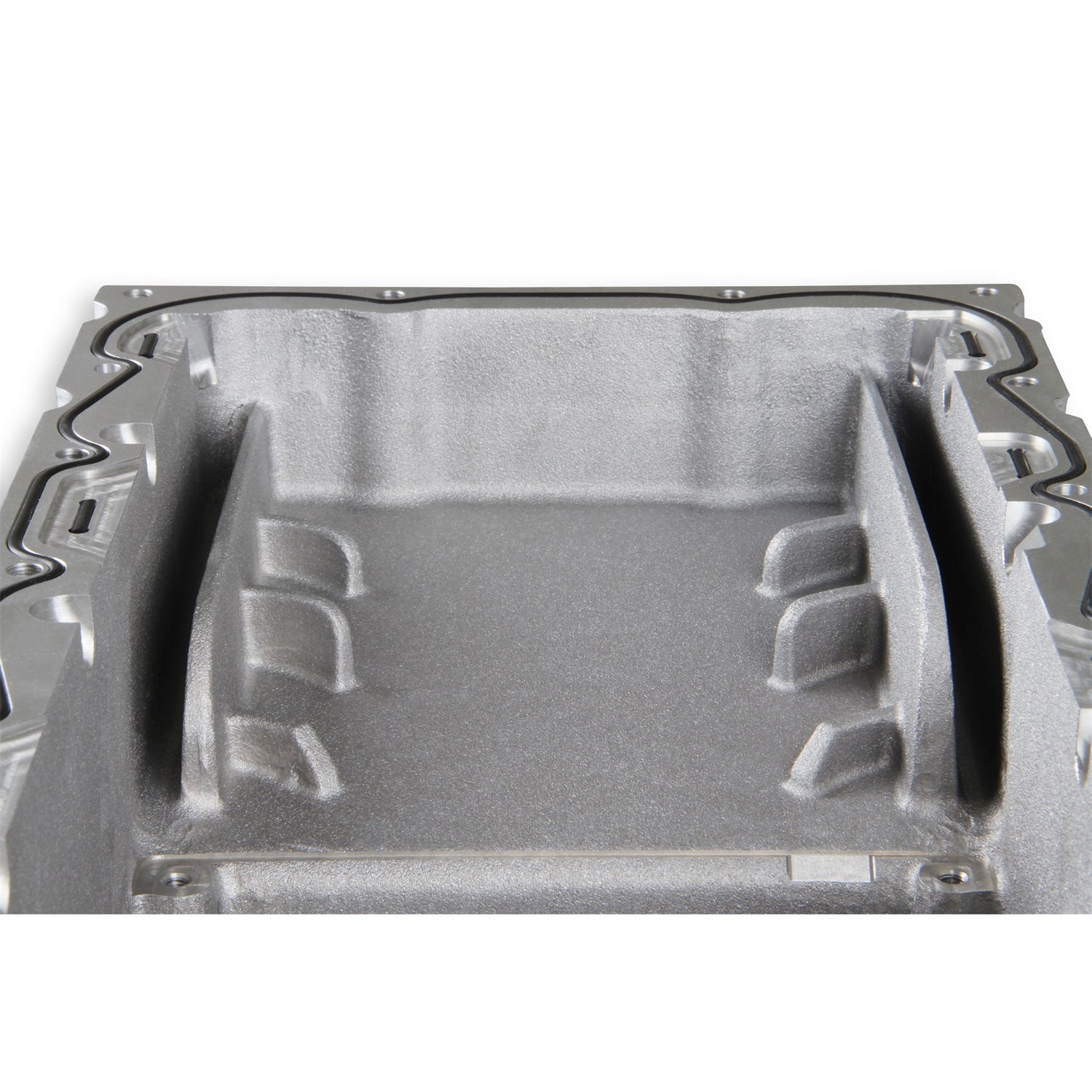 Holley Retrofit Engine Oil Pan - Mid Sump - 6 qt - 6-2/5" Deep - Baffle/Pickup/Tray - Aluminum - Mopar Gen III Hemi