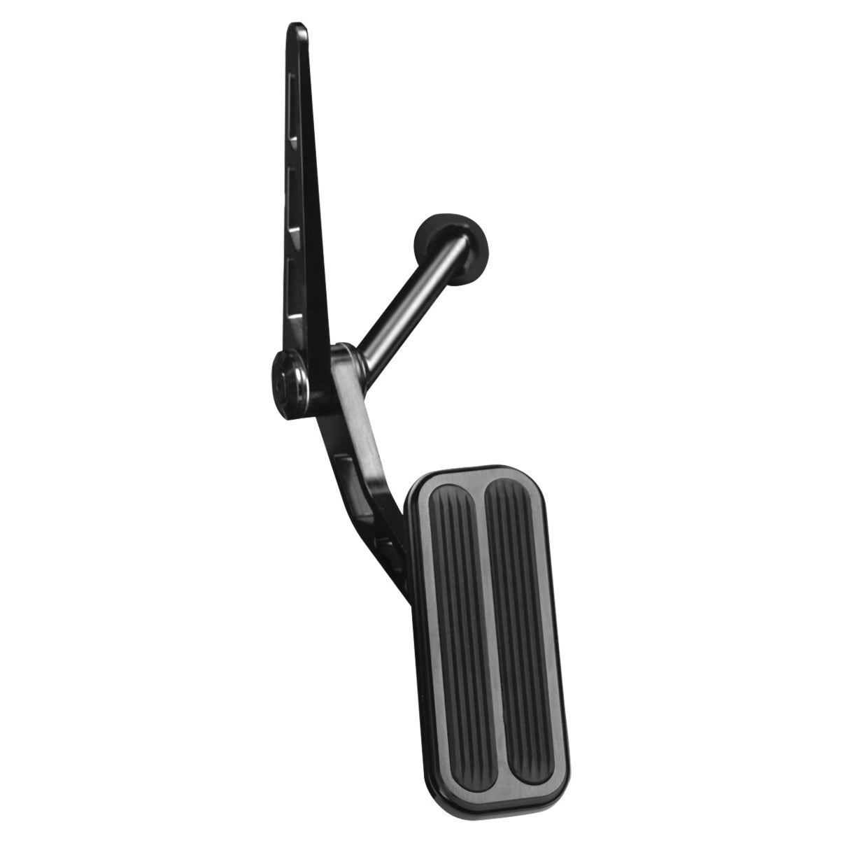 Lokar Gas Pedal - Firewall Mount - Rubber Pads - Black Anodize - Chevy Fullsize Car 1955-57