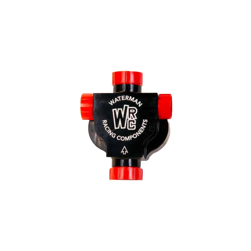 Waterman 200 Mini Sprint Fuel Pump - Hex Driven - 0.200 Gear Set - Reverse Rotation - 8 AN Female Inlet/Outlet - Black