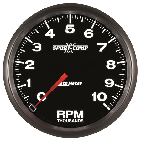 Auto Meter 5" Sport-Comp II In-Dash Tachometer - 10,000 RPM