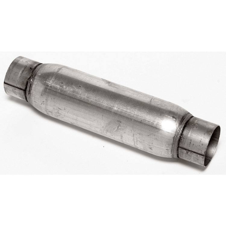 Dynomax Bullet Racing Muffler - 3" In, Out - 4" Diameter - 12" Chamber Length, 16-1/2" Overall Length