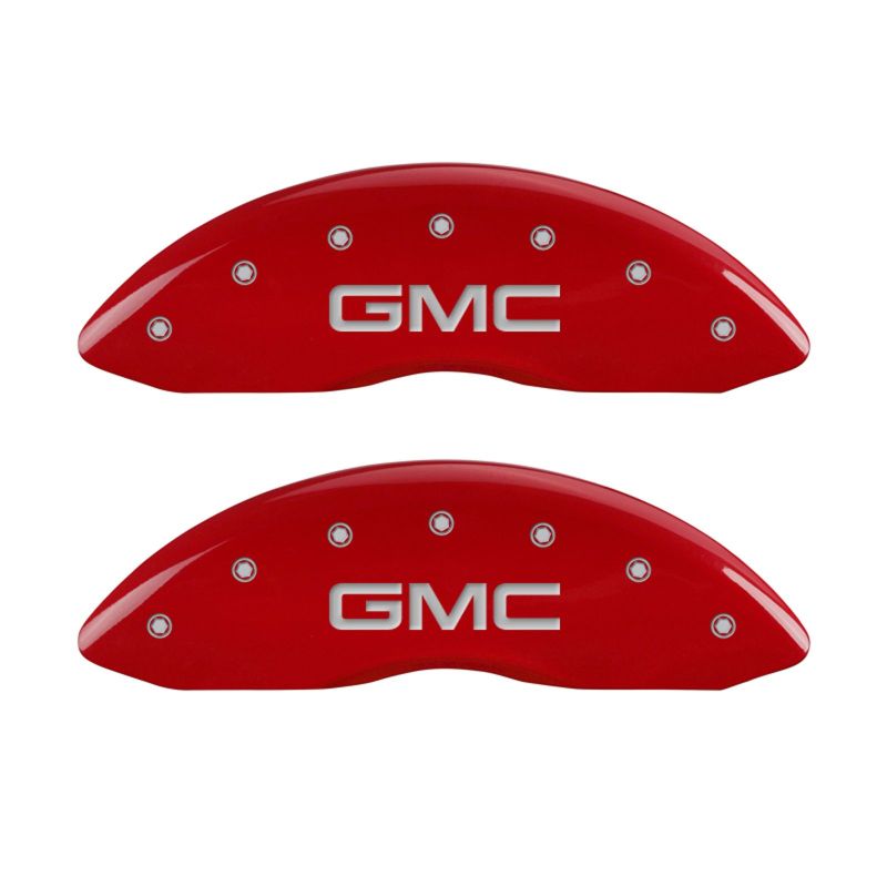 Mgp Caliper Cover Denali Script Logo Brake Caliper Cover Aluminum Red GM Fullsize SUV 2007-14 - Set of 4