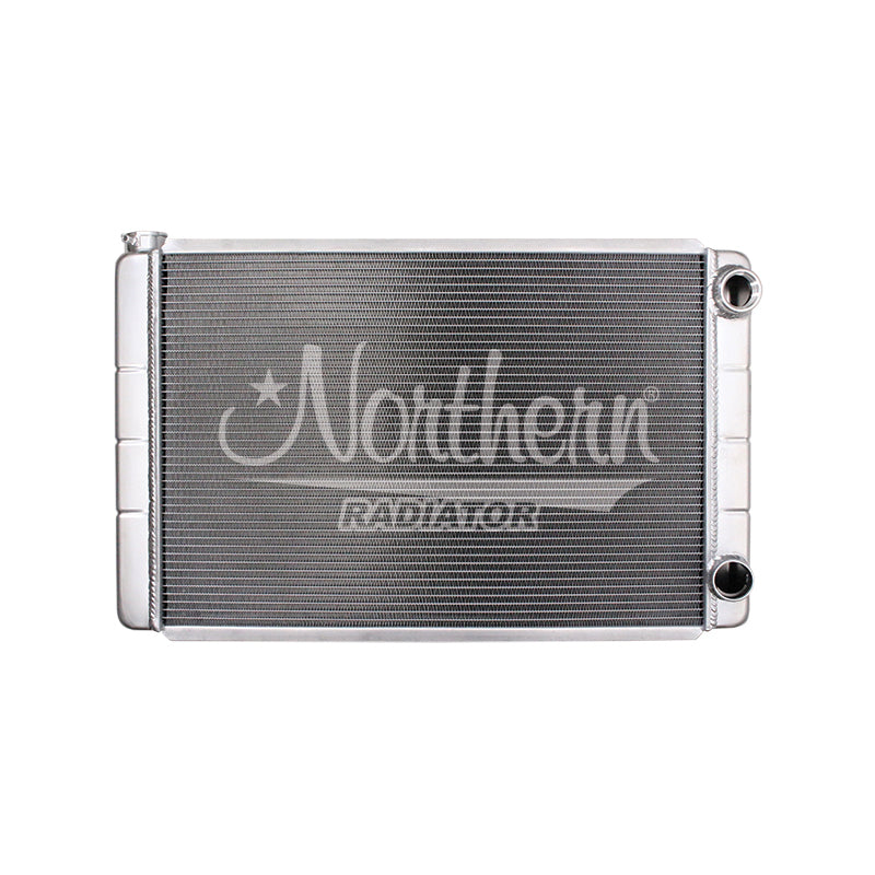 Northern Race Pro Radiator - 31" W x 19" H x 3-1/8" D - Dual Pass - Passenger Side Inlet - Passenger Side Outlet - Aluminum