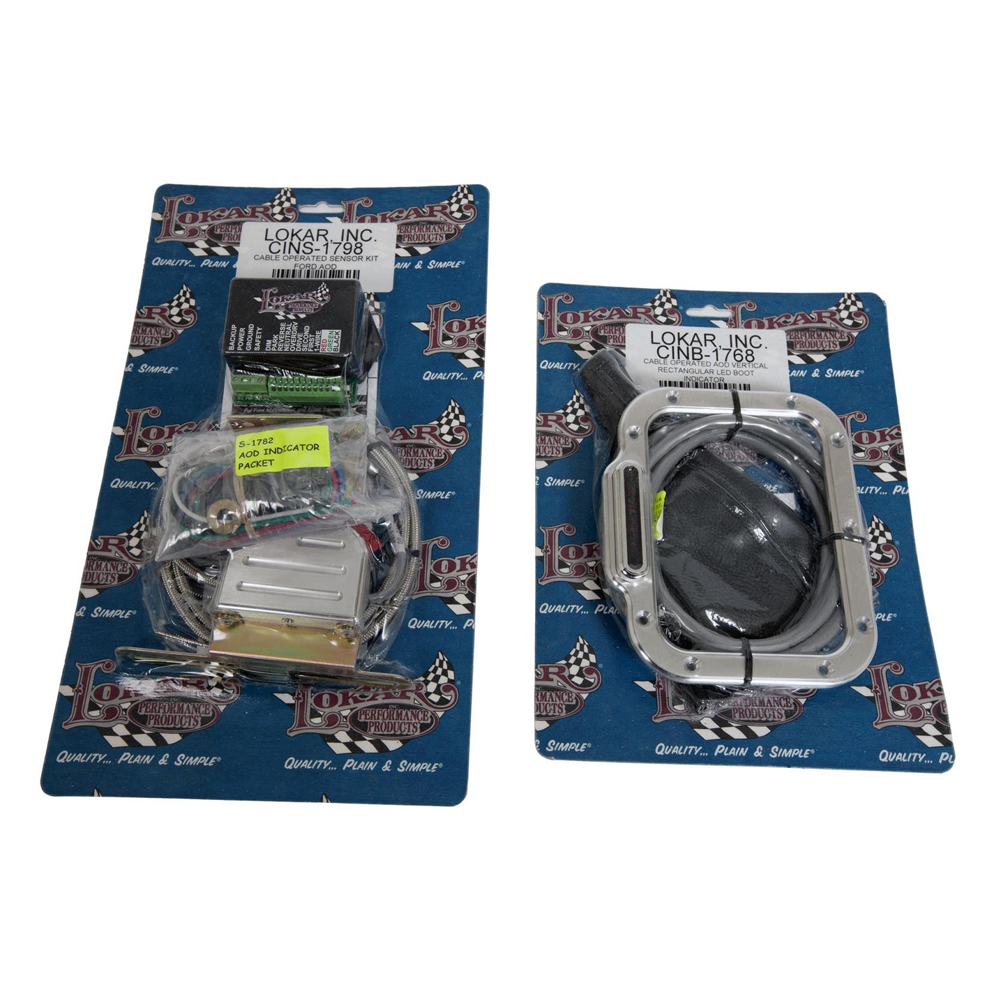 Lokar Shift Indicator Gauge - PRND21 - Mechanical - Aluminum - Brushed - Vertical Shift Boot Mount - Ford 4R70W/AOD/AODE