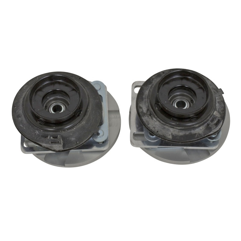 BBK Performance Strut Caster/Camber Plates Independent Caster/Camber Adjustment Aluminum Clear Anodize - Ford Mustang 2005-14