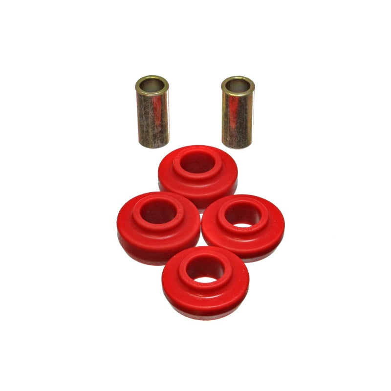 Energy Suspension Hyper-Flex Torque Mount Bushing - Transfer Case - Polyurethane/Steel - Red/Cadmium