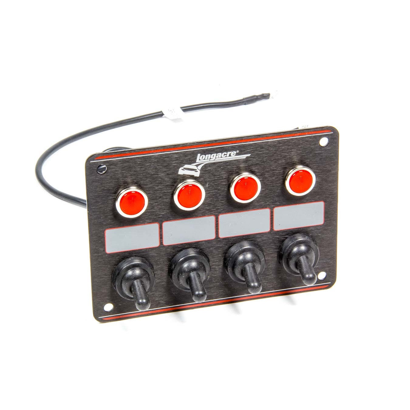 Longacre Accessory Panel Black 4 Switch w/Pilot Light