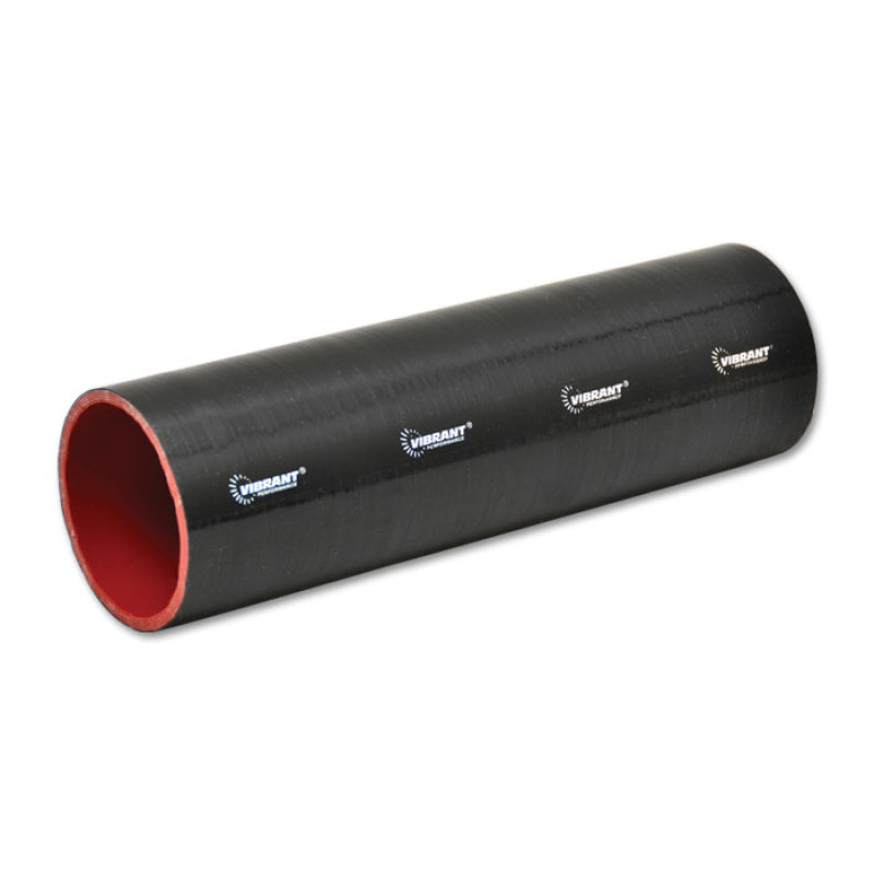 Vibrant Performance Straight Tubing Coupler 3-1/2" ID 12" Long Silicone - Black