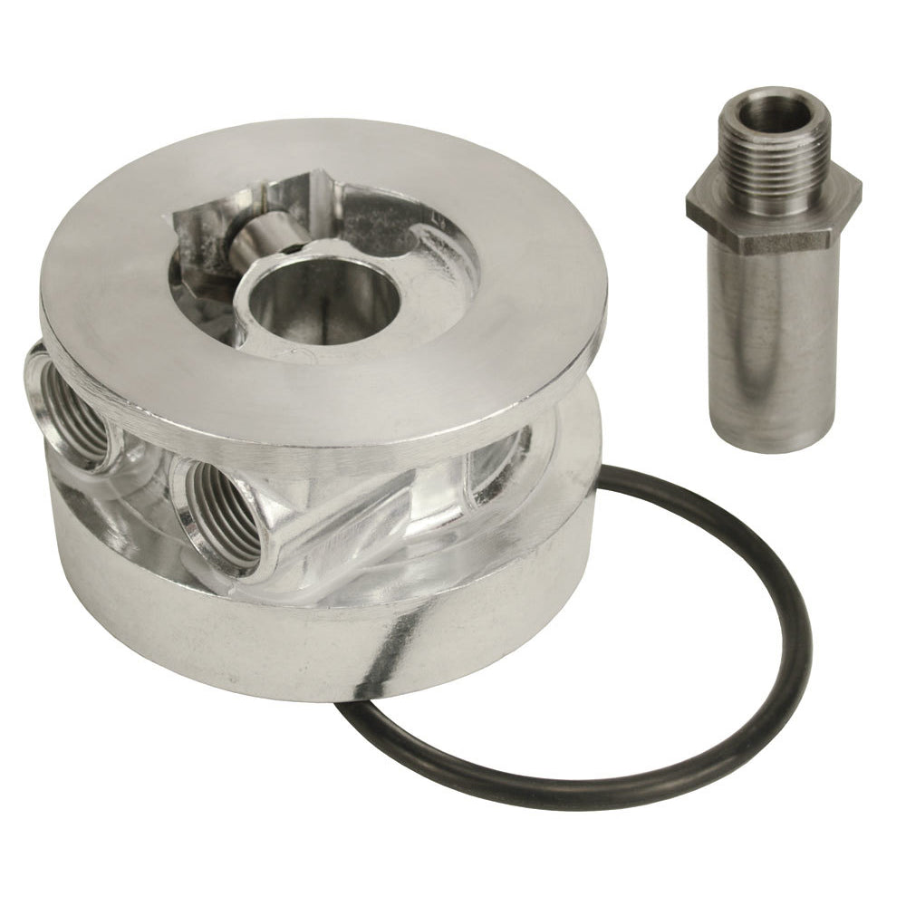 Derale GM Thermostatic Sandwich Adapter with 1/2" NPT Ports